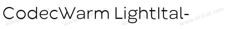 CodecWarm LightItal字体转换